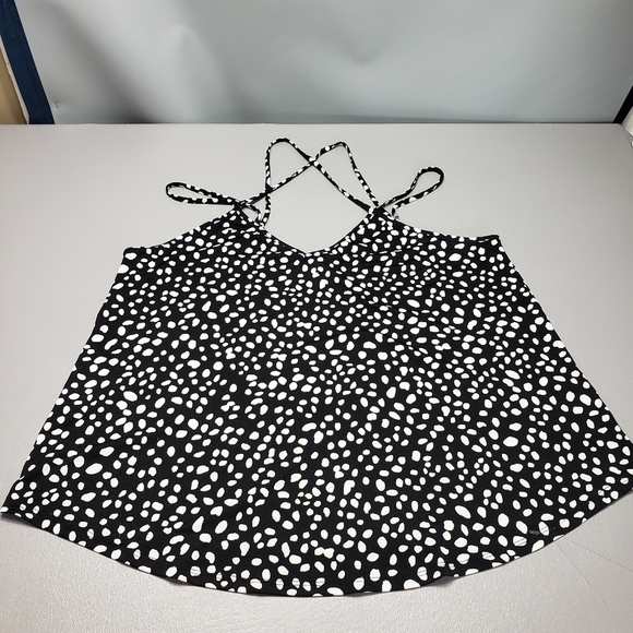papermoon spaghetti strap black and white polka dot tank top women's XXL - Picture 11 of 11